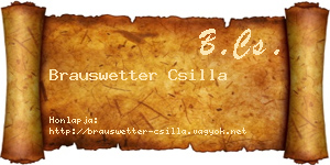 Brauswetter Csilla névjegykártya