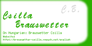 csilla brauswetter business card